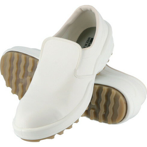 【商品スペック】特長●滑りにくく、且つゴミが詰まりにくい厨房靴です。●樹脂製先芯入りの安全タイプです。●アーチサポートで疲れた足を支えます。●ウレタン製のミッドソールで持続的なクッション性があります。用途●食品工場用。仕様●寸法(cm)：29.0●色：白●足幅サイズ：EEE●動摩擦係数：0.37仕様2●耐滑底●目詰まり防止底●樹脂製先芯入り●クッション性の高いウレタンミッドソール材質／仕上●甲材：合皮（日本製）●ミッドソール：ウレタン●底：合成ゴム●先芯：樹脂セット内容／付属品注意【代引きについて】こちらの商品は、代引きでの出荷は受け付けておりません。【送料について】北海道、沖縄、離島は送料を頂きます。