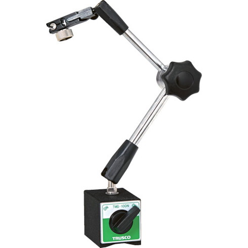 【商品スペック】特長●ロックノブでさまざまな保持姿勢を瞬時にして固定可能です。用途●ダイヤルゲージ・ダイヤルインジケータ等の保持具として。仕様●吸着力(N)：1000●マグネット幅(mm)：50●マグネット奥行(mm)：75●マグネット高さ...