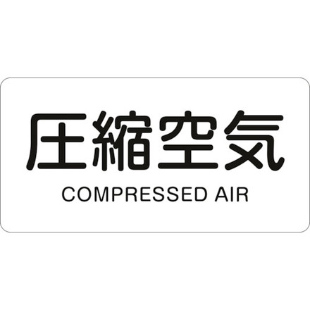 緑十字 配管識別ステッカー 圧縮空気 HY-508M 40×80mm 10枚組 アルミ 英文字入 日本緑十字社 安全用品 標識 標示 安全標識(代引不可)
