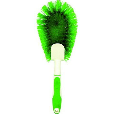 【商品詳細】●ハンドル付でしっかり楽に洗えます。●水切れが良く丈夫なPPブラシです。●握り易く滑り難いエラストマグリップです。●縦(mm)：310●横(mm)：115●厚さ(mm)：55●色：グリーン●パッケージサイズ縦×横×厚さ(mm)：310×115×55材質／仕上●毛：ポリプロピレン●柄：ポリプロピレン・エラストマ・鉄JANコード 4534374160238【代引きについて】こちらの商品は、代引きでの出荷は受け付けておりません。【送料について】北海道、沖縄、離島は送料を頂きます。