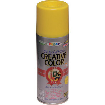 アサヒペン クリエイティブカラースプレー 300ML 65イエロー アサヒペン 工事 照明用品 塗装 内装用品 ..