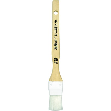 【商品スペック】特長●熱融着製法により毛が抜けにくいハケです。用途●工作・小物用。仕様●刷毛幅(mm)：25●全長(mm)：215●適合塗料：水性・油性塗料仕様2材質／仕上●毛材：化繊●柄：木セット内容／付属品注意【代引きについて】こちらの商品は、代引きでの出荷は受け付けておりません。【送料について】北海道、沖縄、離島は送料を頂きます。