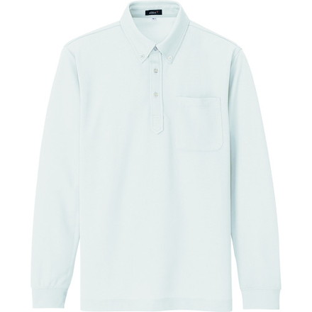 アイトス 吸汗速乾クールコンフォート長袖ボタンダウンポロシャツ男女兼用 ホワイト L アイトス 保護具..