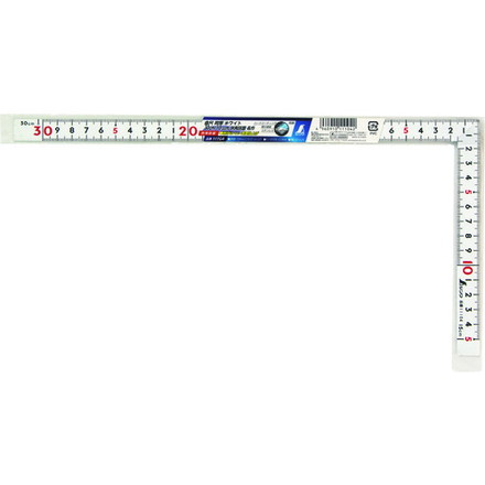 シンワ 曲尺同厚 ホワイト 30cm/1尺 併用目盛 名作 シンワ測定 測定 計測用品 測定工具 曲尺(代引不可)