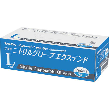 【商品スペック】特長●パウダーフリー、ラテックスフリーです。●バリア性能に優れた丈夫さを兼ね備えた手袋です。●指先滑り止め加工とめぐりあがり防止カフによって使用感に優れています。●手首側から1枚ずつ取り出せる箱設計で、指先部分に触れることなく衛生的に取り出すことができます。●なめらかで伸びの良い着用感です。用途仕様●色：ブルー●サイズ：L●全長(cm)：24.0●手のひら周り(cm)：21.0●厚さ(mm)：0.08●粉(あり・なし)：なし●エンボス加工：指先●食品衛生法：適合仕様2●左右兼用●食品衛生法適合品材質／仕上●アクリロニトリル・ブタジエンゴムセット内容／付属品注意【代引きについて】こちらの商品は、代引きでの出荷は受け付けておりません。【送料について】北海道、沖縄、離島は送料を頂きます。