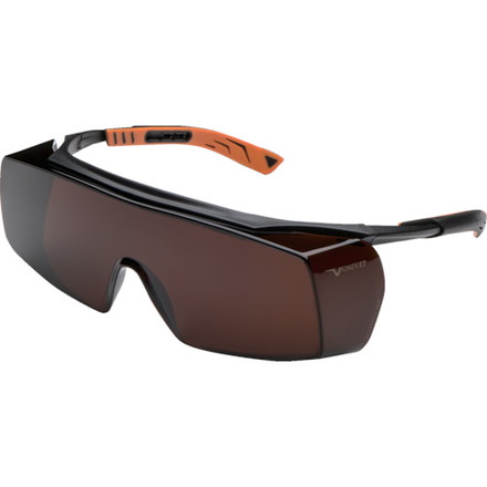 Eye Shields - ユニベット 一眼型保護メガネ オーバーグラス 5X7 アンバーレンズ Univet社 保護具 保護メガネ 防災面 一眼型保護メガネ(代引不可)
