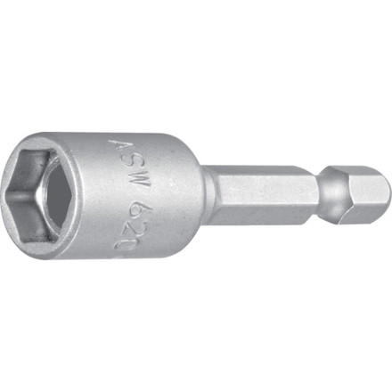 エーエスダブリュー ソケットビット 差込角6.35x対辺5.5mm 全長50mm ASW社 手作業工具 ソケットレンチ インパクト用ソケットビット(代引不可)