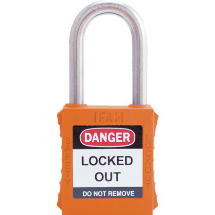 イファム ロックアウト用南京錠 ステンレス製シャックル オレンジ IFAM社 金物 建築資材 建築金物 鍵(代引不可)【送料無料】 イファム ロックアウト用南京錠 ステンレス製シャックル オレンジ IFAM社 金物 建築資材 建築金物 鍵(代引不可)【送料無料】