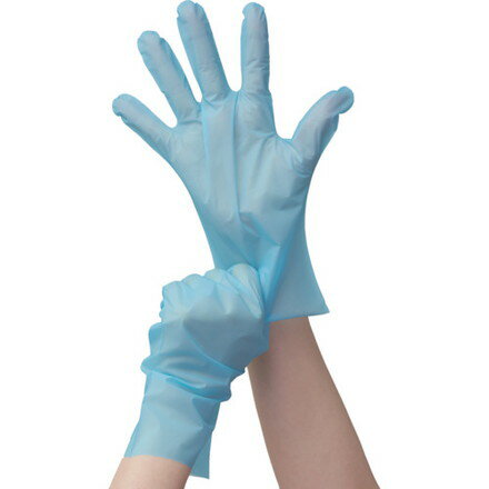 竹虎 タケトラポリエチレン手袋 ストレッチタイプ ブルー S 100枚入 竹虎 保護具 作業手袋 使い捨て手袋(代引不可)
