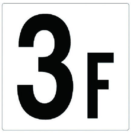 ユニット 階数表示板3F ユニット 安全用品 標識 標示 安全標識(代引不可)