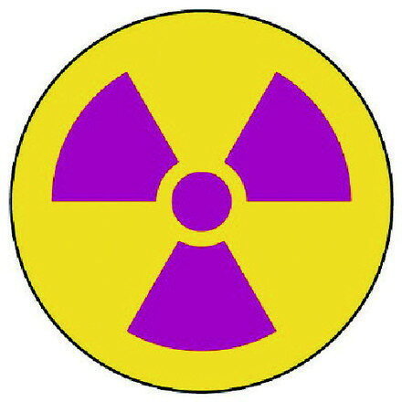 ユニット ステッカー 放射能マーク 10枚組 50Ф ユニット 安全用品 標識 標示 安全標識(代引不可)