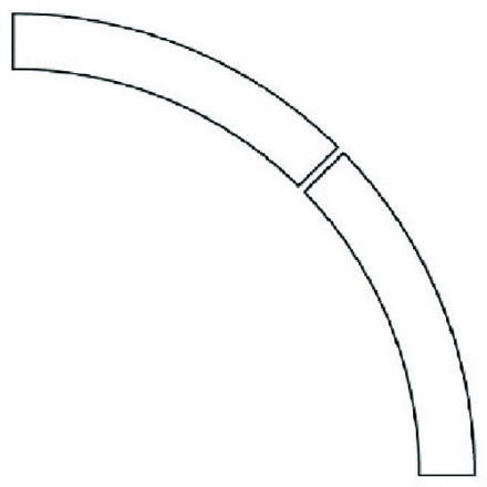 ユニット ドア開閉表示ステッカー アール型 白 PVCステッカー 50幅 ユニット 安全用品 標識 標示 安全..