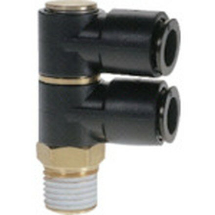 チヨダ チューブ継手 フジ ダブルバンジョー樹脂 8mm R1/4 千代田通商 空圧用品 流体継手 チューブ チューブ継手(代引不可)(4.0)