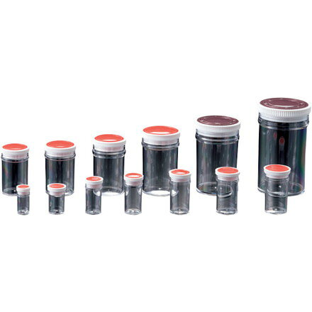 サンプラ スチロール容器A型押蓋式 10mL 100個入 サンプラテック 研究用品 ボトル ...