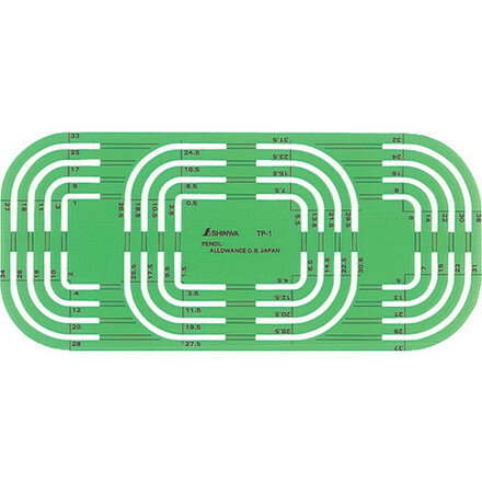 シンワ テンプレートTP-1 シンワ測定 測定 計測用品 測量用品 標尺(代引不可)
