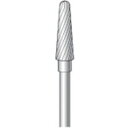 ナカニシ 超硬カッター テーパー先丸シングルカット 刃径4mm 刃長13mm ナカニシ 電動 油圧 空圧工具 研削研磨用品 超硬バー(代引不可)【送料無料】