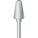 ナカニシ 超硬カッター テーパー先丸シングルカット刃径6mm刃長12.5mm ナカニシ 電動 油圧 空圧工具 研削研磨用品 超硬バー(代引不可)【送料無料】