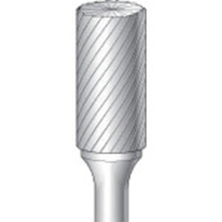 ナカニシ 超硬カッター 円筒シングルカット エンドカット付 刃径12.7mm 刃長25.0mm ナカニシ 電動 油圧 空圧工具 研削研磨用品 超硬バー(代引不可)【送料無料】