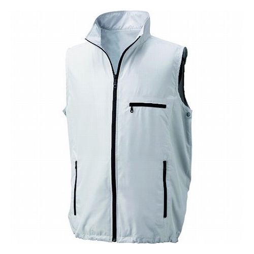 空調服 空調ベスト ウエアのみ シルバー 3L KU91830C06S5 環境改善用品 暑さ対策用品 冷却衣服(代引不..