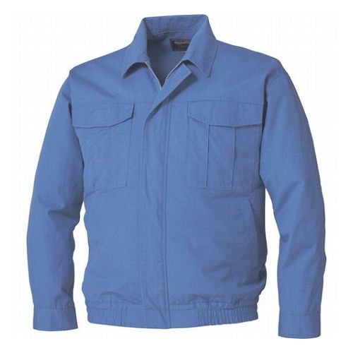空調服 空調服[[R下]] 難燃長袖ブルゾン ウエアのみ ライトブルー M KU91731C24S2 環境改善用品 暑さ対..