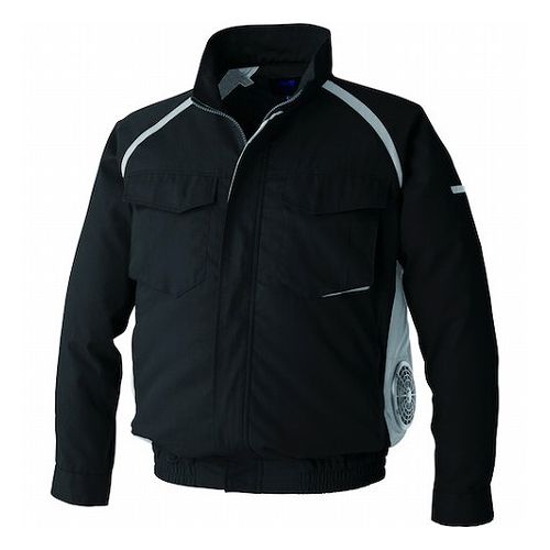 空調服 空調服[[R下]] 長袖ブルゾン ウエアのみ クールブラック 5L KU92400K90S7 環境改善用品 暑さ対策用品 冷却衣服(代引不可)【送料無料】