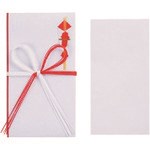 特長●本折タイプ・中袋つきの祝金封赤白五本10枚入です。仕様●外形寸法(mm)：縦185×横106仕様2●1箱入数：10枚●外形寸法：縦185×横106mm原産国（名称）：日本【代引きについて】こちらの商品は、代引きでの出荷は受け付けておりません。【送料について】北海道、沖縄、離島は送料を頂きます。