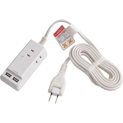 Other - ELPA 耐雷USBコード付きタップ 2.5m WL2225SU オフィス・住設用品 OA用品 OAタップ(代引不可)【ポイント10倍】