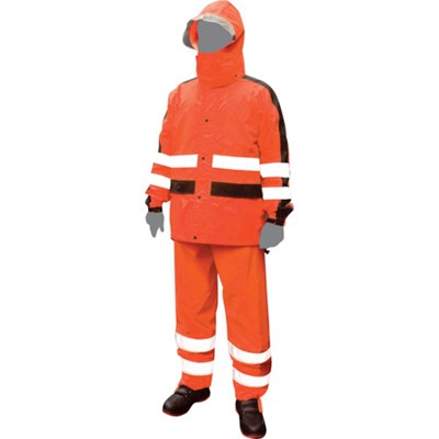 K-WORK 雨ほたる オレンジ 3L W40OG3L 保護具 作業服 雨具(代引不可)【ポイント10倍】【送料無料】(4)