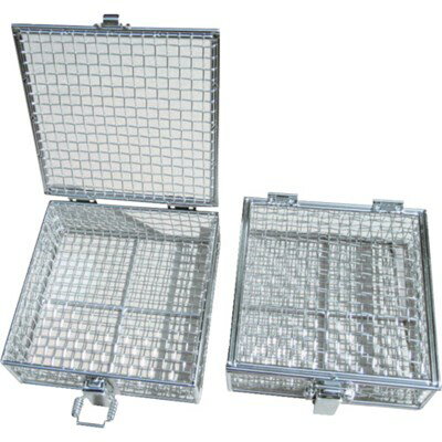 オオモリ 蝶番蓋付バスケット小 100×100×100 OM105450 研究用品 ボトル・容器 カゴ(代引不可)【ポイント10倍】【送料無料】
