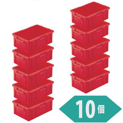 TRUSCO まとめ買い NS型コンテナ 10L レッド 10個 NS10NR10P 物流・保管用品 コンテナ・パレット ボッ..