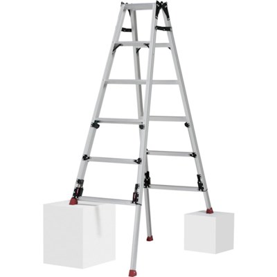 特長●かがまずに伸縮脚を操作できる上部操作式です。●最大段差が約44cmまで対応できる上部操作式。ロングスライドタイプ。●アルマイト加工（支柱のみ）により耐食性が高く、汚れに強くなりました。仕様●最大使用質量(kg)：100●天板高さ(m)...