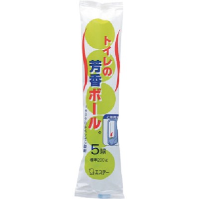 特長●芳香・防臭剤です。●トイレの悪臭を防ぎます。用途●男子トイレ用。仕様●摘要：ボール型仕様2●直径:38mm●40g×5球入材質／仕上●パラジクロルベンゼン製剤原産国（名称）：日本【代引きについて】こちらの商品は、代引きでの出荷は受け付けておりません。【送料について】北海道、沖縄、離島は送料を頂きます。