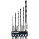 TRUSCO 六角軸鉄工ドリル 6本組 T6SDN6AS 切削工具 穴あけ工具 ドリルセット(代引不可)【ポイント10倍】