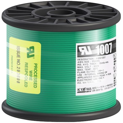 特長●UL WL-1及び電気用品安全法-F-の難燃試験に合格します。●UL・CSA共用です。仕様●色：緑●芯数：1●全長(m)：100●定格：300V●外径寸法(mm)：約1.8●導体(より線)断面積：AWG20●定格温度(℃)：80●許容電流(A)：11仕様2●定格温度80℃ 原産国（名称）：日本【代引きについて】こちらの商品は、代引きでの出荷は受け付けておりません。【送料について】北海道、沖縄、離島は送料を頂きます。