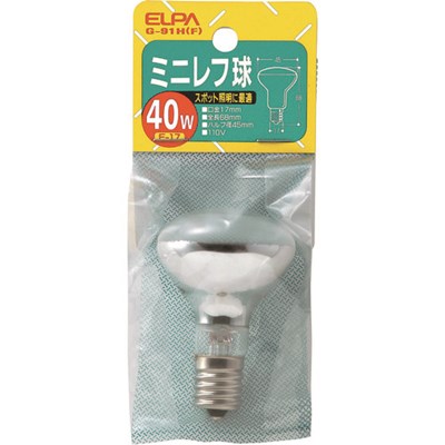 ELPA ミニレフ球40W G91H 工事・照明用品 作業灯・照明用品 電球(代引不可)【ポイント10倍】