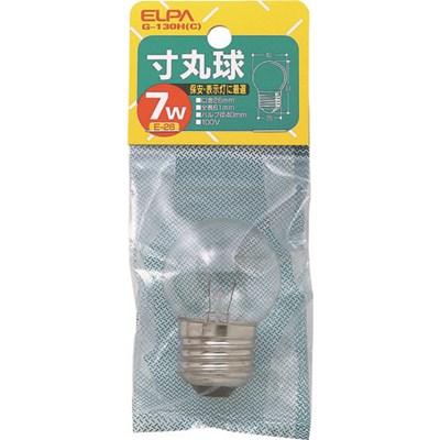 特長●小型・低ワットの電球です。仕様●消費電力(W)：7●口金：E26●定格寿命(時間)：3000●球寿命(時間)：3000●波長タイプ：G-130H(C)原産国（名称）：中国【代引きについて】こちらの商品は、代引きでの出荷は受け付けておりません。【送料について】北海道、沖縄、離島は送料を頂きます。