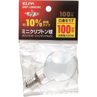 ELPA ミニクリプトン球 GKPL90HW 工事・照明用品 作業灯・照明用品 電球(代引不可)【ポイント10倍】