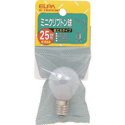 ELPA クリプトン球25W G102HW 工事・照明用品 作業灯・照明用品 電球(代引不可)【...