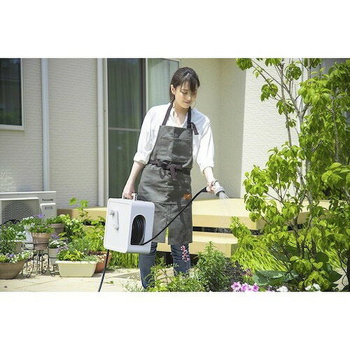 IRIS 291561 フルカバーコンパクトホースリール20m ホワイト FCH20MW 園芸用品 ホ...