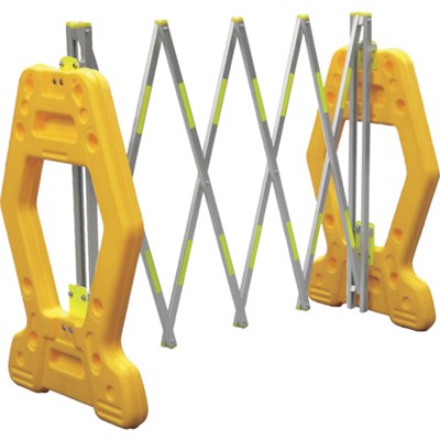 Fences - ANZEN 現場用簡易アルミゲート AZゲート黄(反射付) 2M AZGYP 安全用品 安全用品 工事用フェンス(代引不可)【ポイント10倍】【送料無料】