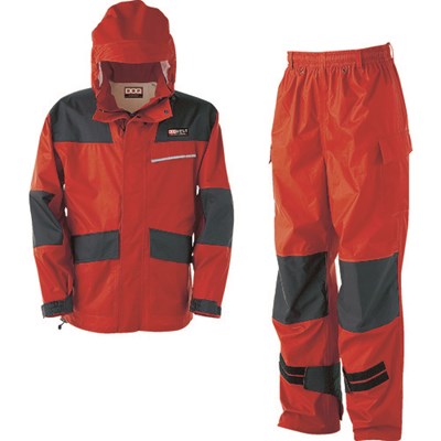 カジメイク 仕事合羽 オーロラレッド 4L KM001814L 保護具 作業服 雨具(代引不可)【ポイント10倍】【送料無料】
