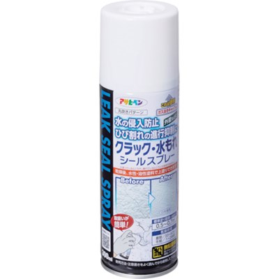 特長●水の侵入部に塗布し、水もれを防ぎます。●エアゾールタイプなので、取扱いが簡単で、必要な量だけを使用し、残りはそのまま保管が可能です。）●乾燥後は水性塗料や油性塗料で上塗りが可能です。用途●コンクリート、アスファルト、レンガなどのひび割れや隙間部の塗装及び補修（床面には使用しないで下さい。●絶えず水がかかったり水につかるところや、いつも湿っているところには適しません。●）仕様●色：白●容量(ml)：300●硬化時間：夏期／30〜40分　冬期／1〜2時間●施工面積：0.5〜0.7平方メートル仕様2●コンクリート用シールスプレー材質／仕上●合成樹脂（アクリル）、顔料（クリヤを除く）、有機溶剤注意●0.5mm以上のひび割れは、事前にパテ等補修材で埋めてから施工してください。●下地が湿っていたり、濡れている状態で本品を使用しないで下さい。●必ず下地がよく乾いていることを確認してから使用して下さい。原産国（名称）：中国【代引きについて】こちらの商品は、代引きでの出荷は受け付けておりません。【送料について】北海道、沖縄、離島は送料を頂きます。