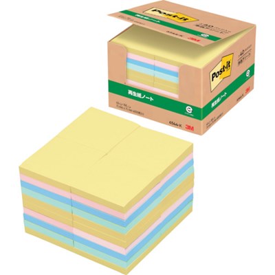 3M ポスト・イット 75X75mm 100枚X40パッド 4色混色(40冊入) 6544K オフィス・住設用品 文房具 ふせん・インデックス(代引不可)【ポイント10倍】【送料無料】