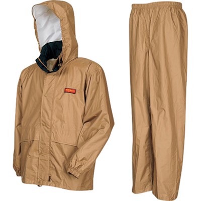 カジメイク エントラントレインスーツ カーキ LL 720014LL 保護具 作業服 雨具(代引不可)【ポイント10倍】【送料無料】