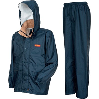 カジメイク エントラントレインスーツ ネイビー M 720055M 保護具 作業服 雨具(代引不可)【送料無料】