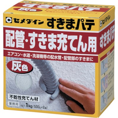 セメダイン すきまパテ 1kg(500g×2入)/箱 灰 HC-160 HC160 化学製品 接着剤・補修剤 建築・内装用補修剤(代引不可)【ポイント10倍】