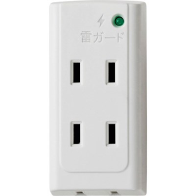 特長●耐雷サージ機能が作動中に、LEDが点灯します。●トラッキング火災を予防します。仕様●コンセント数：3個口●色：ホワイト●幅(mm)：35●奥行(mm)：39.5●高さ(mm)：72.4●品名：サージ付フロントタップ●定格電圧(V)：125V●定格電流(A)：15●定格容量(W)：1500原産国（名称）：中国【代引きについて】こちらの商品は、代引きでの出荷は受け付けておりません。【送料について】北海道、沖縄、離島は送料を頂きます。