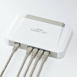 リコメン堂のSANWA LAN切替器(4回路) SWLAN41 オフィス 住設用品 OA用品 ケーブル(代引不可)【送料無料】｜アングル2