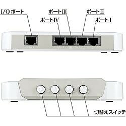 リコメン堂のSANWA LAN切替器(4回路) SWLAN41 オフィス 住設用品 OA用品 ケーブル(代引不可)【送料無料】｜アングル3