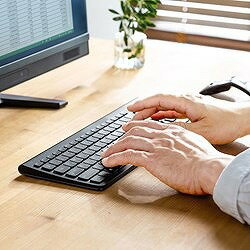 SANWA ワイヤレススリムキーボード SKBWL31BK オフィス 住設用品 OA用品 マウス(代引不可)【送料無料】